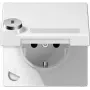 JUNG LS 1520 NAKLSL WW - F tipo - 1 modulis - 2P - Balta - Termoplastas - IP44