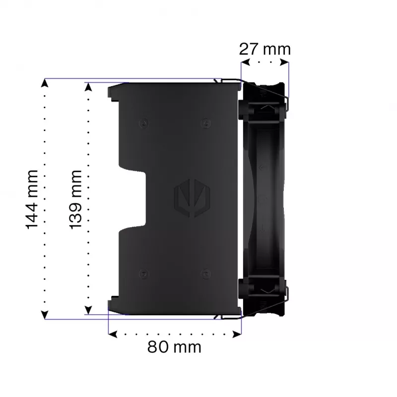 Endorfa Fortis 5 Juoda CPU aušintuvas