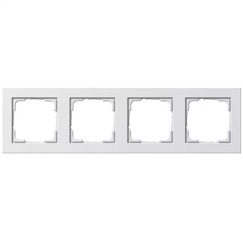 Jungiklio dangtelis Gira E2 baltas — termoplastikas, bevaržtis dizainas, 80,8×294,7×9,3 mm