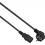 Helos - maitinimo laidas - CEE 7/7 kampuotas į IEC 60320 C13 tiesus - 250 V - 10 A - 3 m - juodas