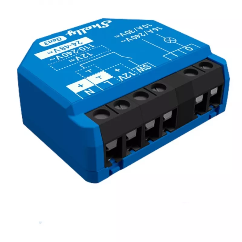 1 GEN3 Relay Interrupteur Intelligent Wi-fi Avec Contact Sec Interrupteur D'lighting Domotique Compatible Avec Al - Shelly