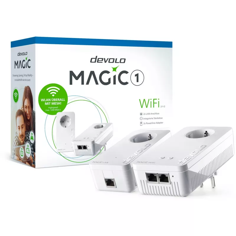 Magic 1 WiFi 2-1-2 Starter Kit, Powerline du adapteriai