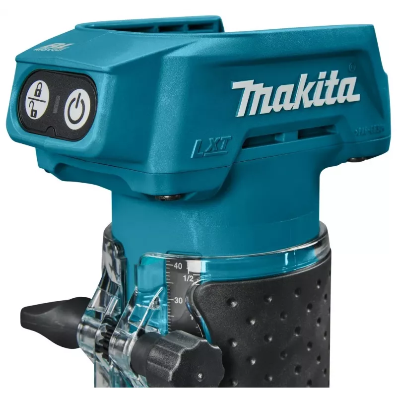 DRT52Z Makita 18V LXT akumuliatorinis belaidis 1/4 colio frezavimo įrankis - tik įrenginys