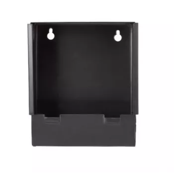 Metalinis kulkų gaudytuvas bron.pl K-17-3 17x17 cm plokščias — šaudymo taikinių gaudymo plokštė, juoda, tvirtinama prie sienos arba stovo