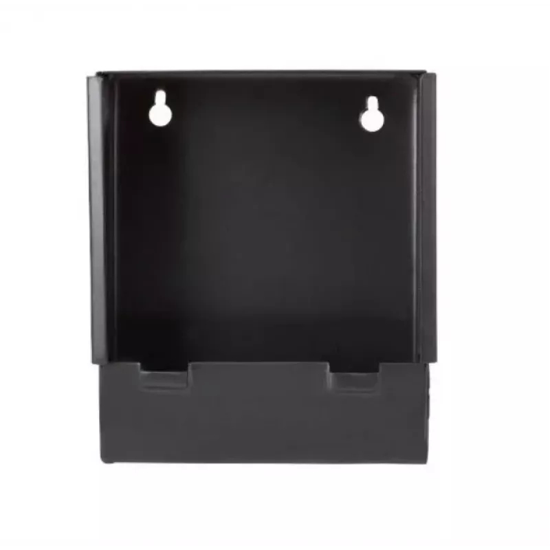 Metalinis kulkų gaudytuvas bron.pl K-17-3 17x17 cm plokščias — šaudymo taikinių gaudymo plokštė, juoda, tvirtinama prie sienos arba stovo