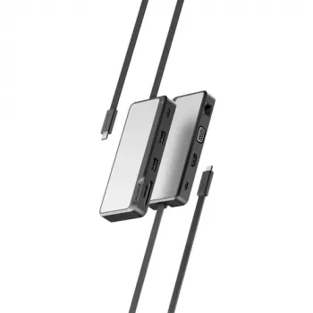 ALOGIC Fusion Pro TOUR USB-C Travel Dock, laidinis, USB 3.2 Gen 1, 100W