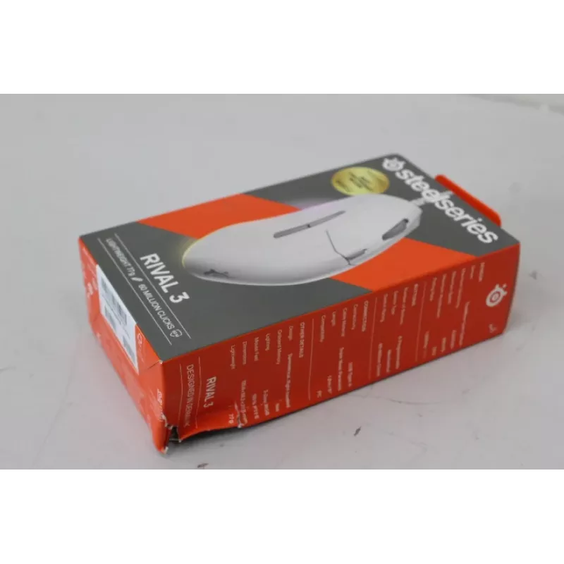 SALE OUT. Steelseries Rival 3 Gen 2 žaidimų pelė, balta | SALE OUT. SteelSeries žaidimų pelė | Rival 3 Gen 2 | Laidinė | Balta | PAŽEISTA PAKUOTĖ