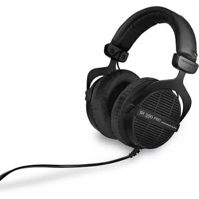 Studijinės ausinės Beyerdynamic DT 990 PRO — laidinės, uždaros, ausis dengiančios, 250 Ω, 3 m laidas, juodos