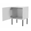 Naktinių staliukų rinkinys 2 vnt. cama meble PALAZZO BIS 45×39×A59 cm, balta matinė, MDF/medžio drožlių plokštė