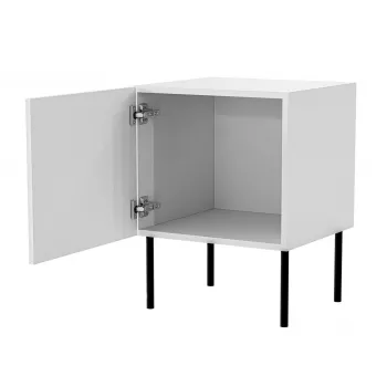 Naktinių staliukų rinkinys 2 vnt. cama meble PALAZZO BIS 45×39×A59 cm, balta matinė, MDF/medžio drožlių plokštė