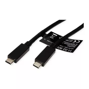 USB kabelis ROLINE 11.02.9057 USB 3.2 Gen 2 1m USB C juodas