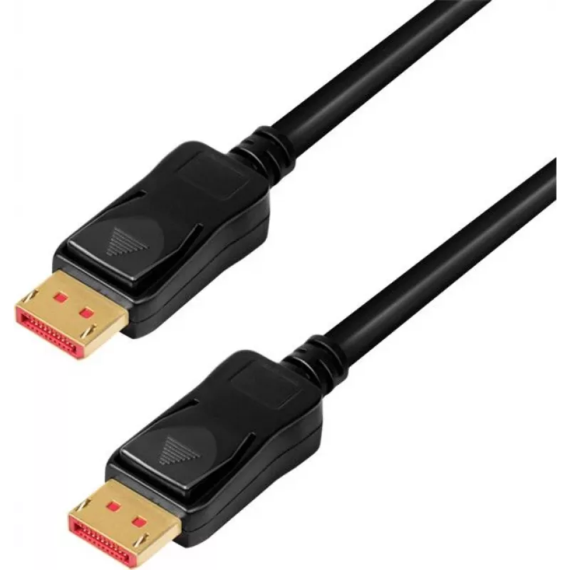 LogiLink CDV0100 DisplayPort laidas DP/M į DP/M, 8K/60 Hz, stiprintuvas, juodas, 10 m (CDV0100)