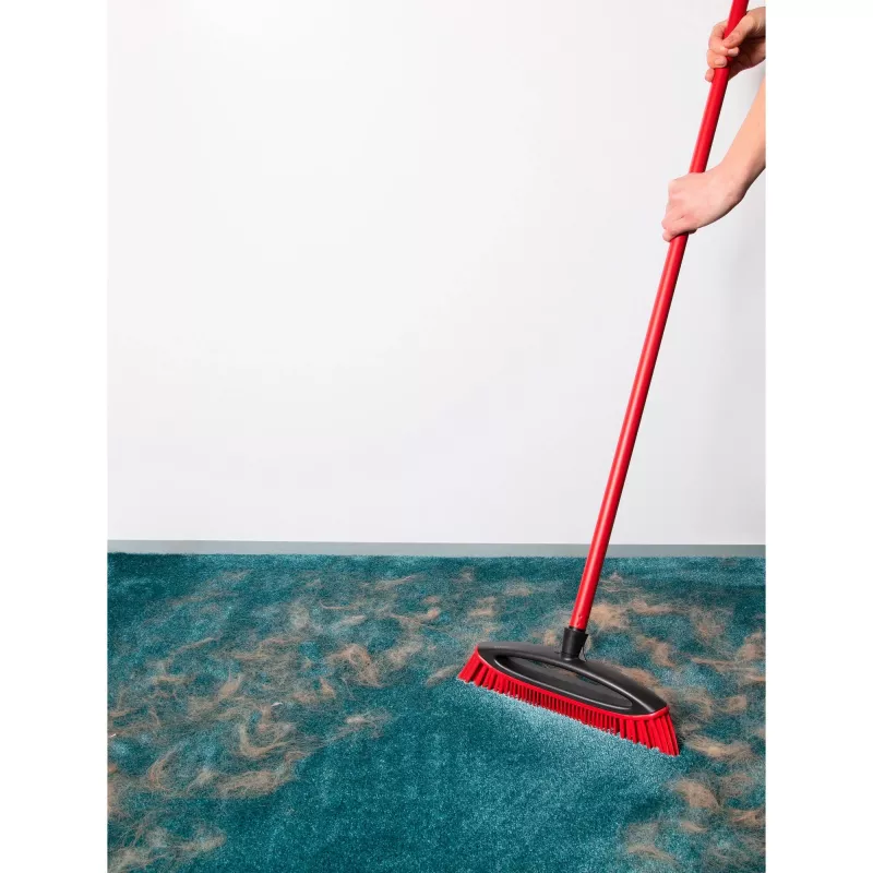 Šluota VILEDA Pet Pro ALWAYS CLEAN su ergonomiška raudona rankena, lengvos konstrukcijos