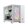 Corsair 2500D AIRFLOW Micro ATX dviejų kamerų PC korpusas – baltas CC-9011264-WW