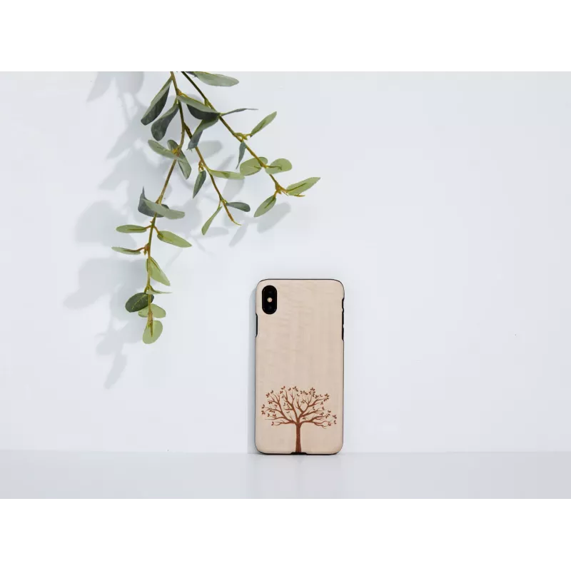 man and wood telefono dėklas, skirtas iPhone XS Max — obels mediena, juoda