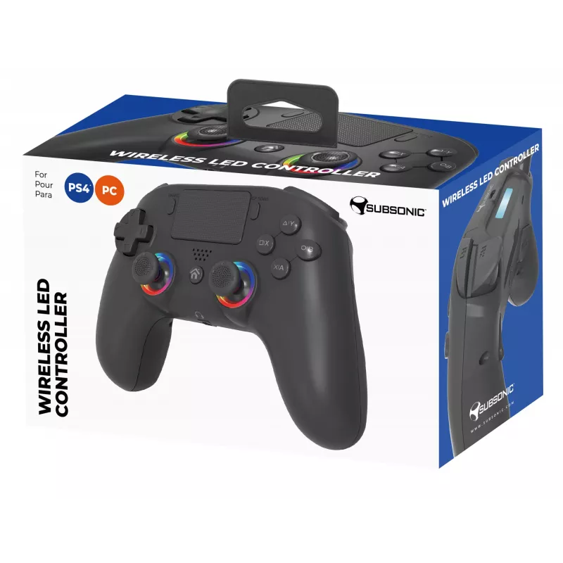 „Subsonic 147449“ belaidis žaidimų pultelis, juodas, RF, skirtas PC ir PlayStation 4