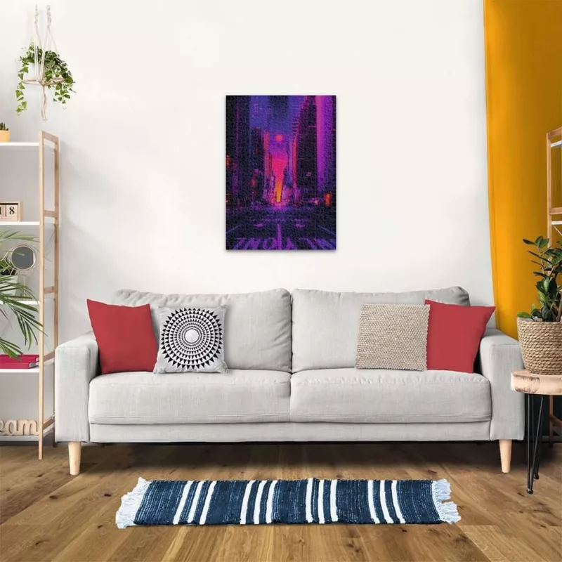 Dėlionė Ravensburger New York in Neon, 1000 dalių, suaugusiųjų dėlionė