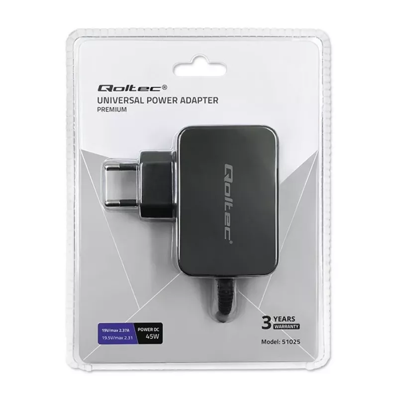 Qoltec 51025 maitinimo adapteris / keitiklis Vidinis Juodas
