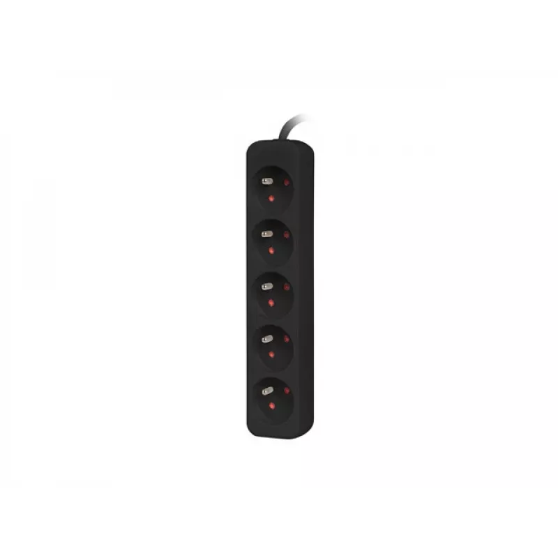 Maitinimo ilgintuvas Lanberg PS0-05E-0150-BK 1,5 m 5 kintamosios srovės lizdai patalpoms juodas