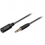 Wentronic Goobay 3,5 mm lizdo ilginamasis laidas, juodas, 1,5 m - 3,5 mm lizdo kištukas (4 kontaktų, stereo) > 3,5 mm lizdo lizdas (4 kontaktų, stereo) (62478)