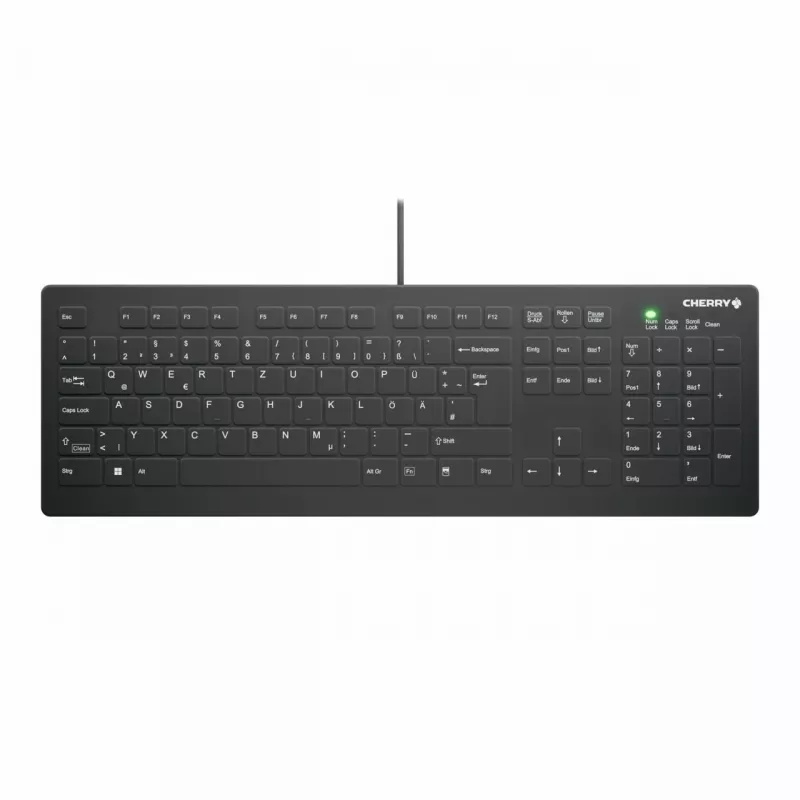 Klaviatūra CHERRY AK-C8112 Medical USB QWERTZ vokiška juoda balta pilno dydžio