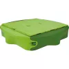 Smėlio dėžė Simba‑Dickie BIG 800056733, plastikinė, 1380×1380 mm, įmontuoti suolai, žalia