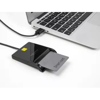 Išmaniųjų kortelių skaitytuvas DeLOCK 91724 USB Type-A juodas