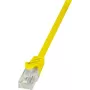 LogiLink CP2097U RJ45 tinklo kabelis, jungiamasis kabelis CAT 6 U/UTP 10,00 m geltonas su apsauga nuo užsifiksavimo