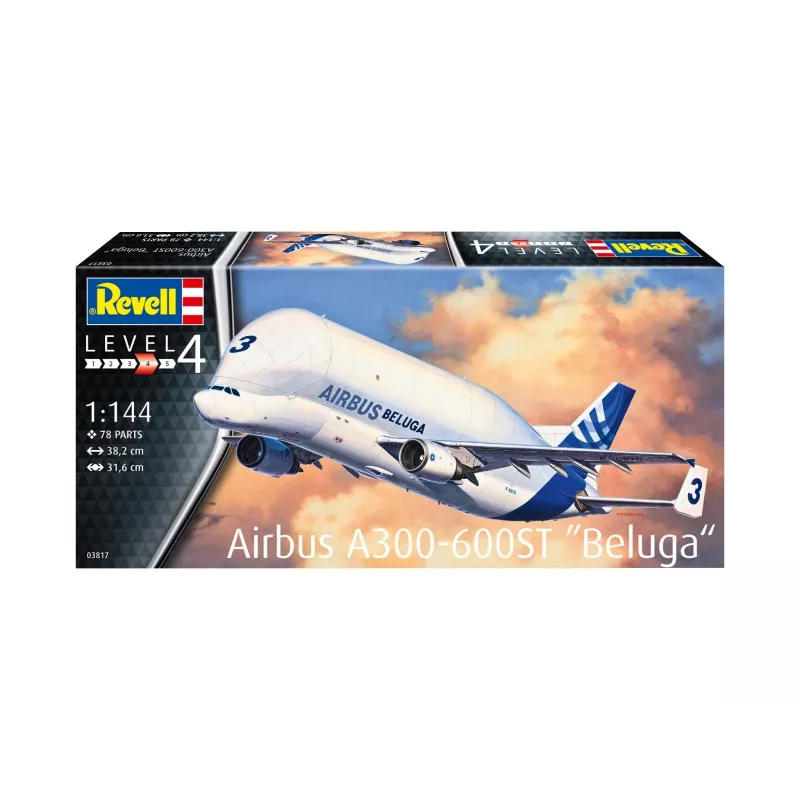 Revell 1/144 mastelio Airbus A300-600ST Beluga modelio rinkinys