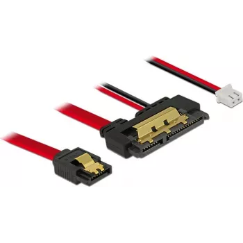SATA laidas DeLOCK 85242 0,3 m SATA 7 kontaktų SATA 22 kontaktų juodas