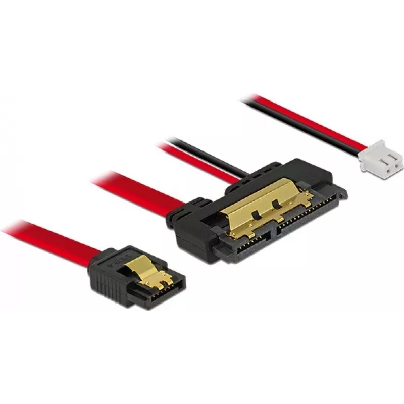SATA laidas DeLOCK 85242 0,3 m SATA 7 kontaktų SATA 22 kontaktų juodas