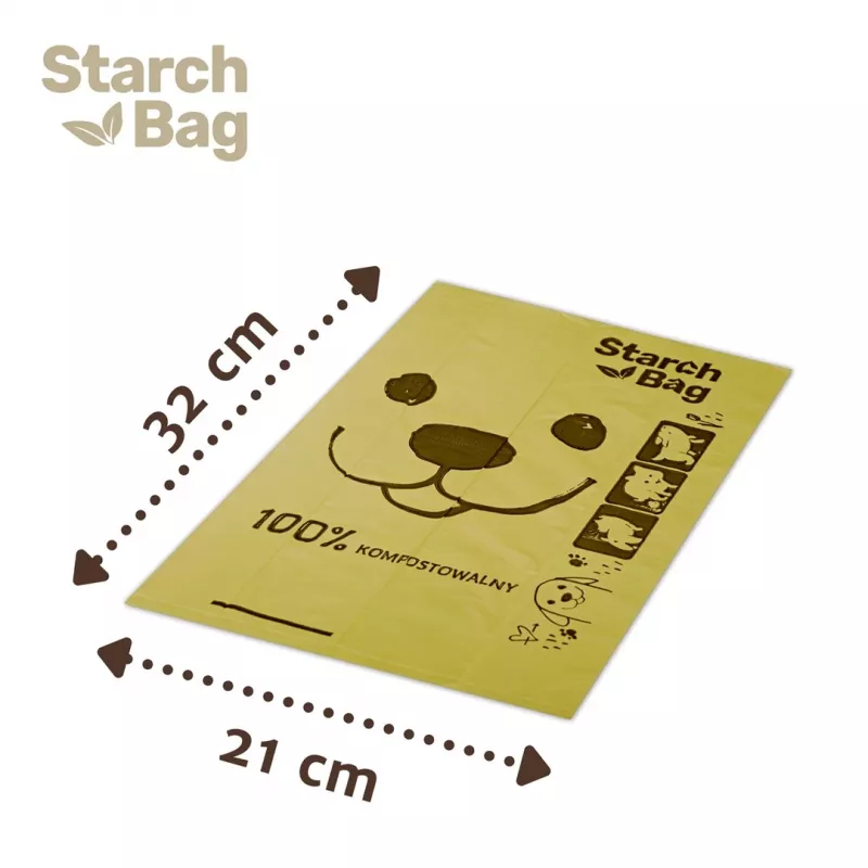 STARCH BAG - Šunų ekskrementų maišeliai - 1 x 15 vnt.