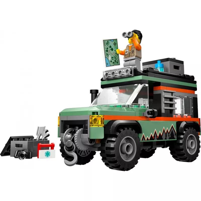 LEGO City Offroad visureigis 4x4 konstravimo rinkinys 60447 — 221 detalė, 1 minifigūrėlė, nuo 6 metų