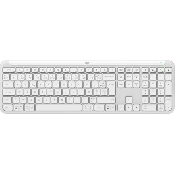 Logitech Signature plonas K950 - Klaviatūra - 100% - pilno dydžio - Belaidė - Bluetooth 5.1 LE - AZERTY - Prancūziška - Balta (920-012454)