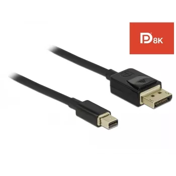 DeLOCK - DisplayPort kabelis - DisplayPort (M) į Mini DisplayPort (M) - 2 m - Juoda - 8K palaikymas