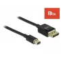 DeLOCK - DisplayPort kabelis - DisplayPort (M) į Mini DisplayPort (M) - 2 m - Juoda - 8K palaikymas