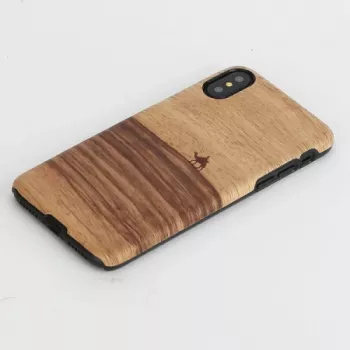 Telefono dėklas MAN&WOOD iPhone X/XS — terra Juoda, apsauginis galinis dangtelis