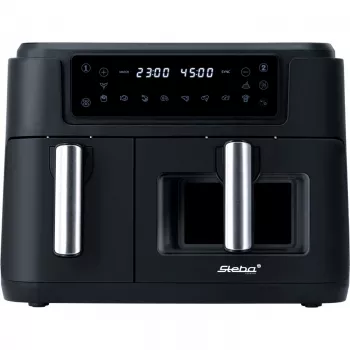 Dual Air Fryer HF 9500 DUO (juoda, 2.400 W, 2 krepšiai 6 l + 3,5 l)