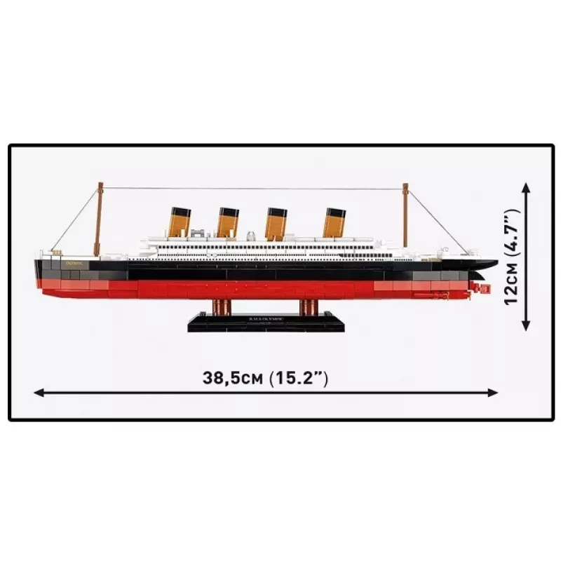 Konstruktorius Cobi Blocks R.M.S. Olympic 59 kaladėlės — 59 dalių modeliavimo rinkinys