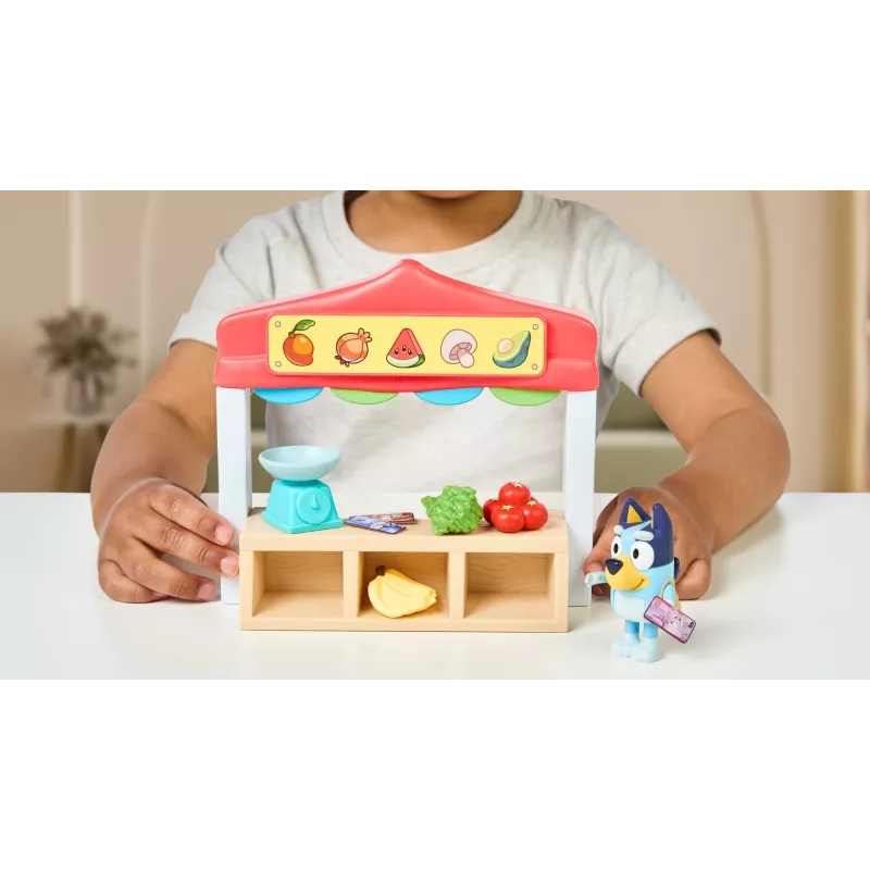 Žaislų figūrėlių rinkinys TMTOYS Mini Bluey Grocery store BLU17555 – mini personažų rinkinys