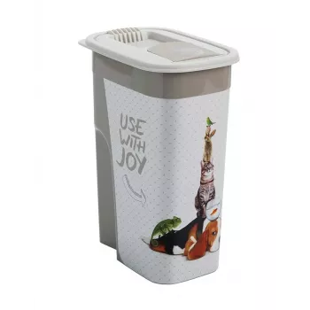Naminių gyvūnėlių ėdalo laikymo indelis rotho Flo smėlio-rudos spalvos plastiko 4,1 l, 270 mm aukštis