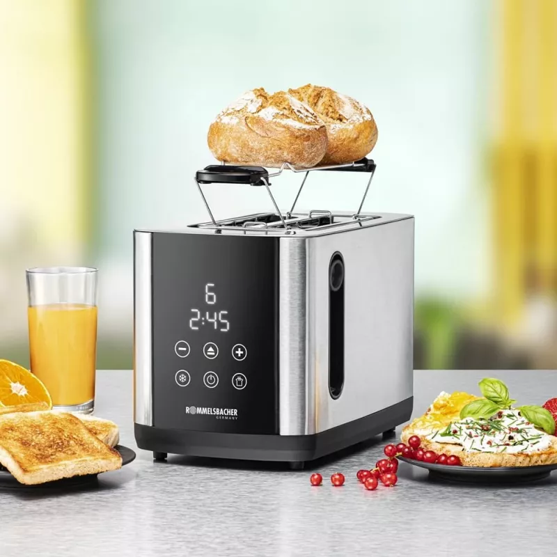 Skrudintuvas Rommelsbacher TO850 2 riekėms, 850 W, nerūdijantis plienas / juoda, XL lizdai