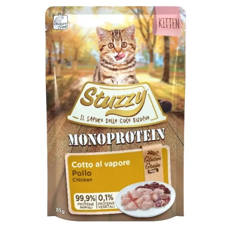 STUZZY Monoprotein Kitten Chicken – drėgnas maistas kačiukams – 85 g