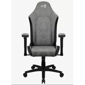 Aerocool Crown AeroSuede universali žaidimų kėdė su paminkštinta sėdyne, akmens pilka