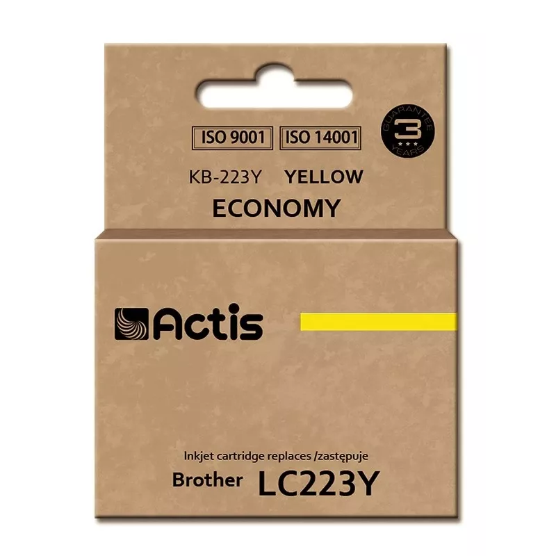Actis KB-223Y rašalas (Brother LC223Y pakaitalas; Standard; 10 ml; geltonas)
