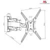 Maclean Mc-743 - VESA laikiklis monitoriui / televizoriui, 13-50 juodas, 30 kg