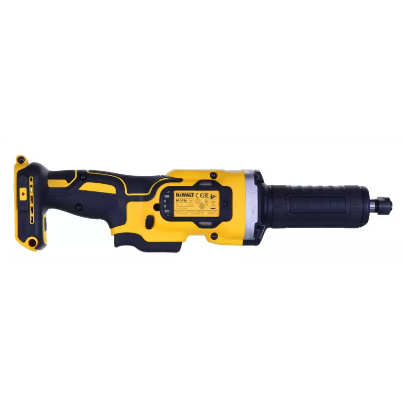 Tiesaus pavidalo šlifuoklis DeWALT DCG426N-XJ, 18 V baterija, 5000–25000 aps./min., įvorės Ø iki 6 mm, 760 W išėjimo galia, 1,19 kg