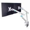 Monitoriaus laikiklis DIGITUS Dual dviejų 35 colių ekranų konstrukcija, spaustukas, 2×10 kg, VESA 75–100, pakreipimas -45–90°
