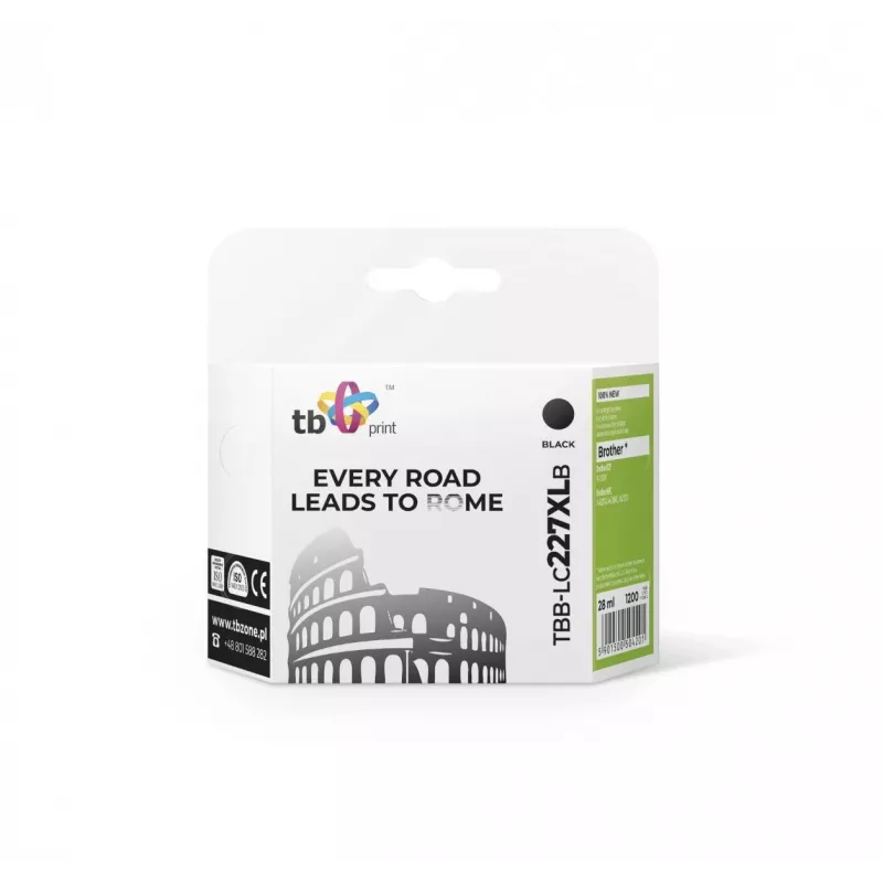 Ink. Kaz. TB suderinama su Brother LC227XL juoda nauja