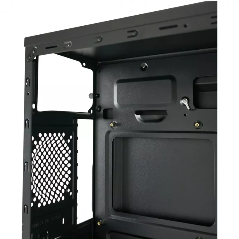 LC Power Classic 7040B - MDT - ATX - be maitinimo šaltinio - Juoda, šlifuotas aliuminis / Juoda - USB/Garsas